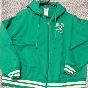 Green Disneyland Hoodie with Character Design